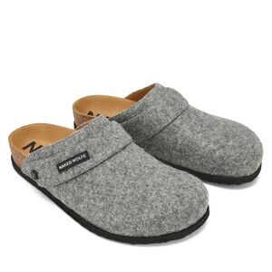Naked Wolfe Malta Grey Felt Mules Men’s Slip On Shoes